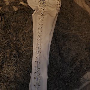 Corset laced leggings